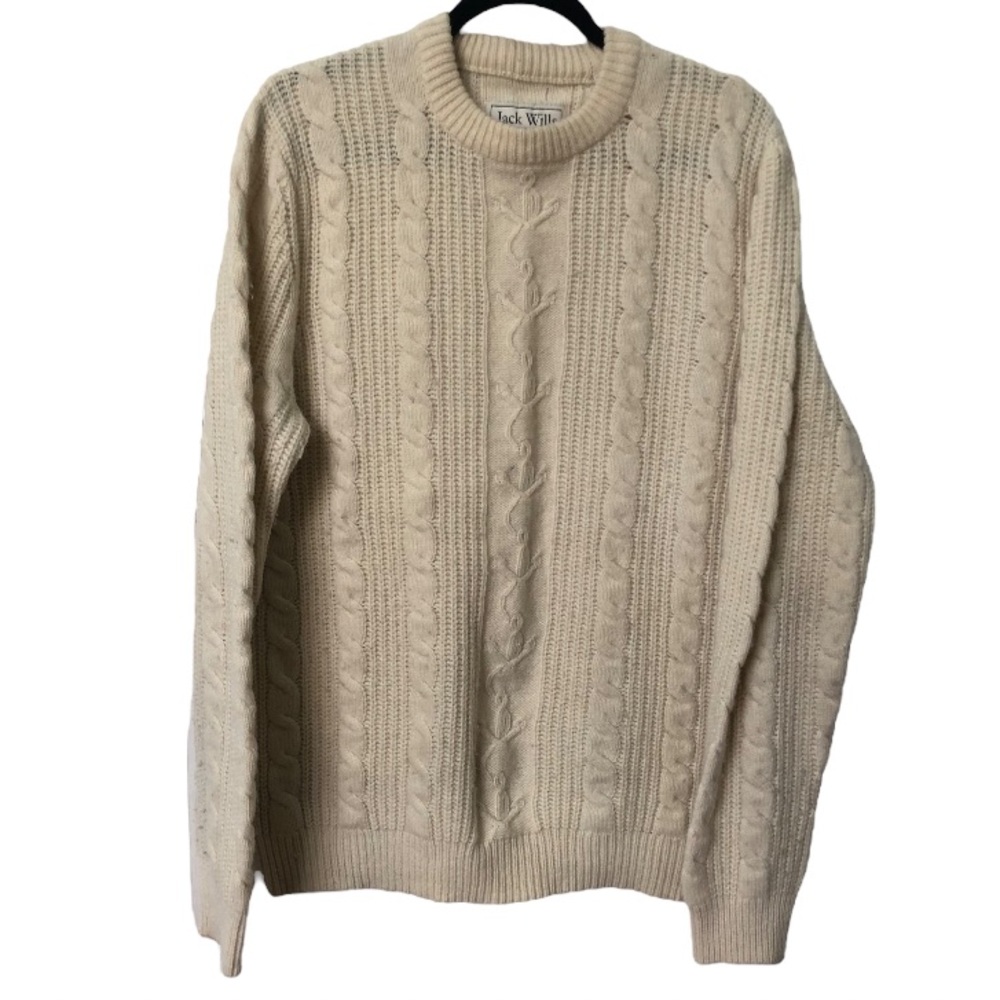Jack Wills Cable Knit Lambswool Fisherman Sweater
